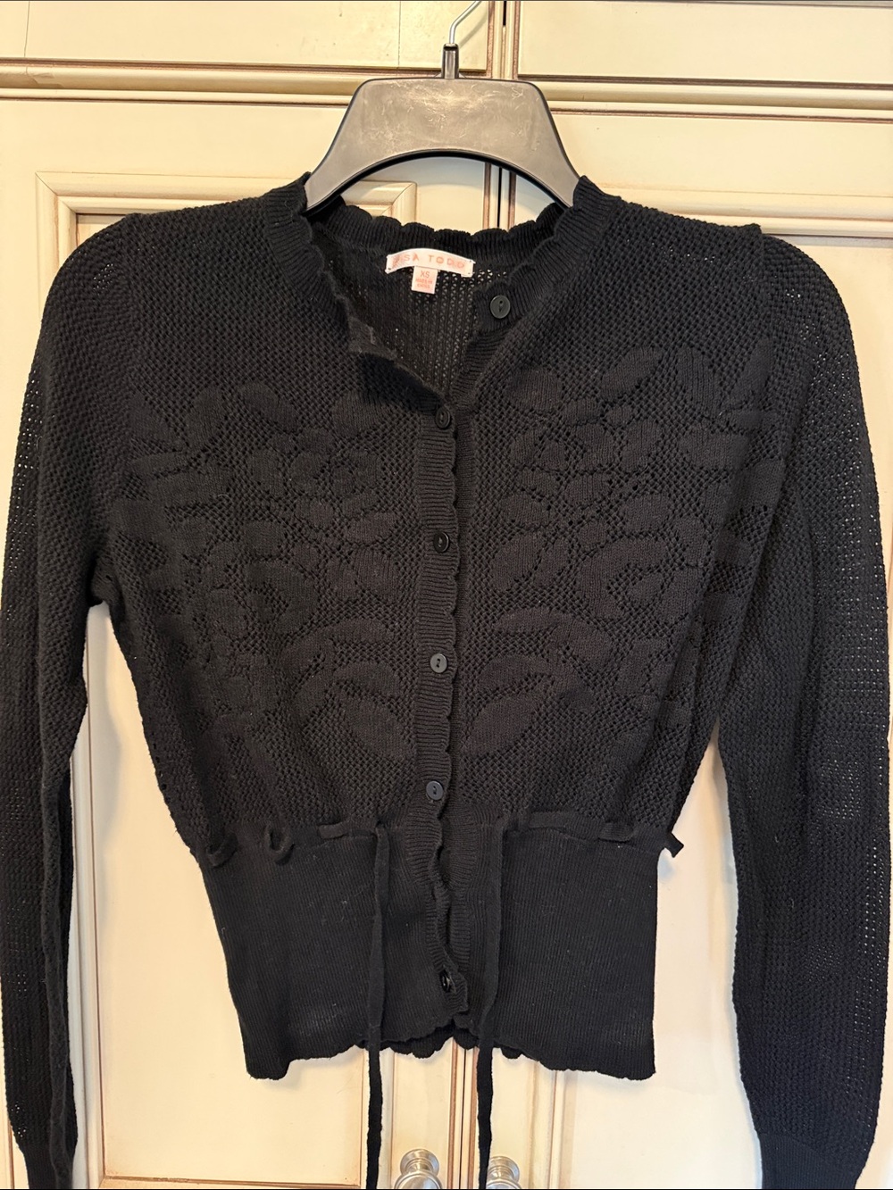 Lisa Todd Elegant Black Knit Cardigan Sweater